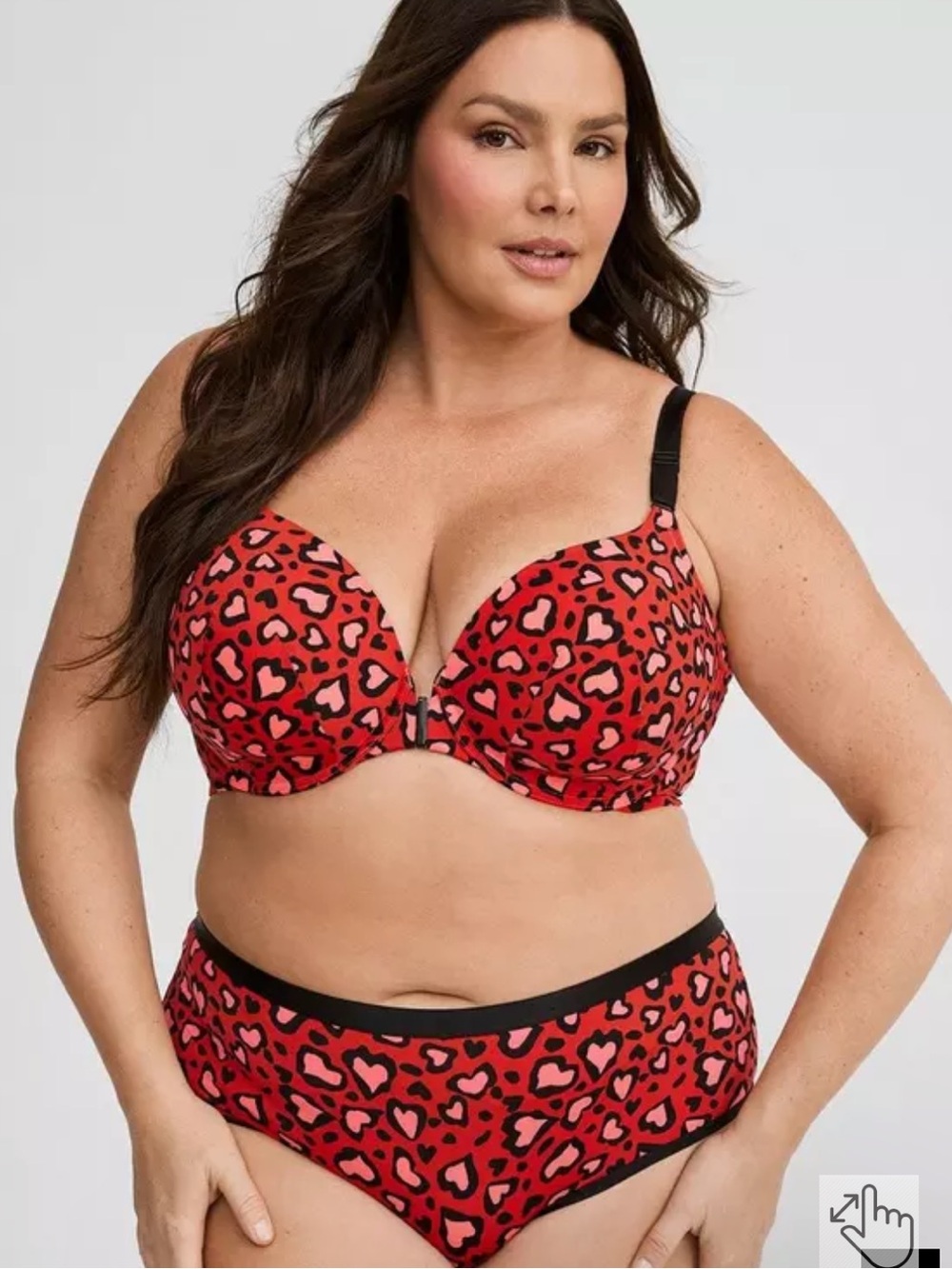 NWT(44G) Torrid Perfect T-Shirt Lined Smooth Front-Close Bra Leopard Pink Red